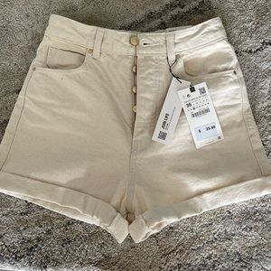 Zara high rise rigid mom short